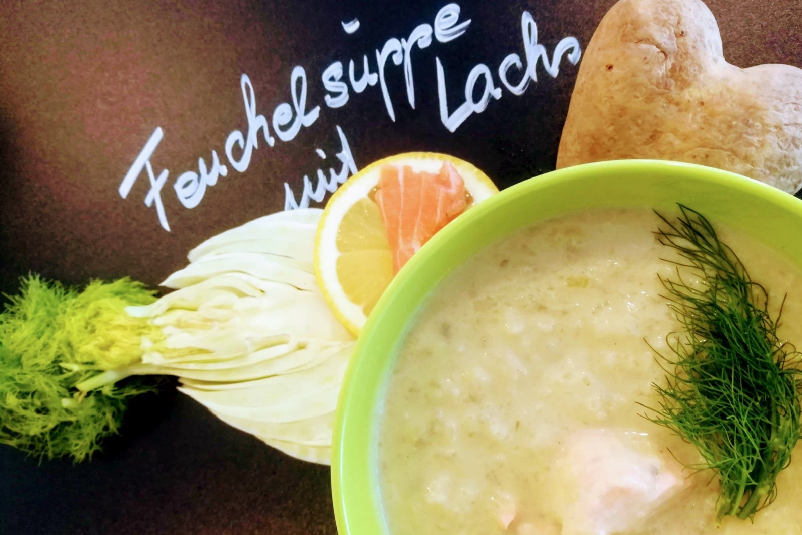 Fenchelsuppe mit Lachs