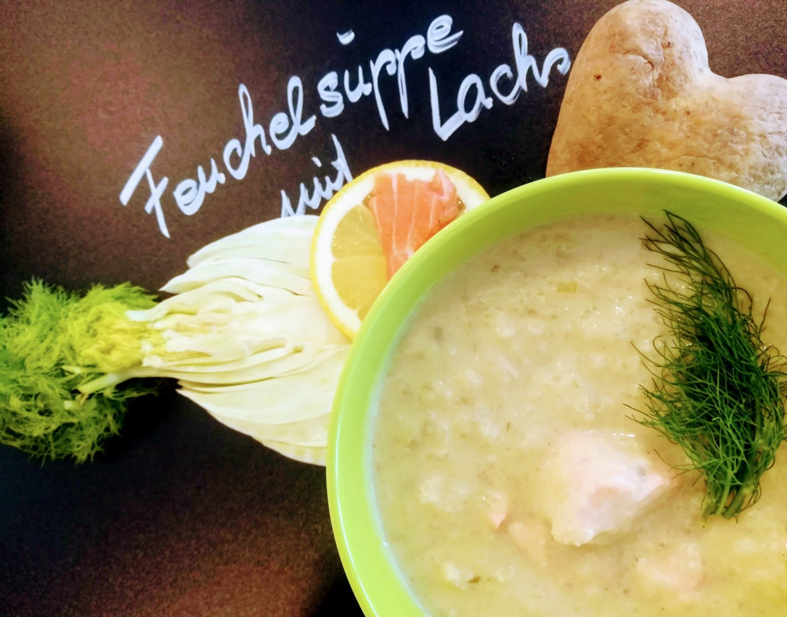 Fenchelsuppe mit Lachs