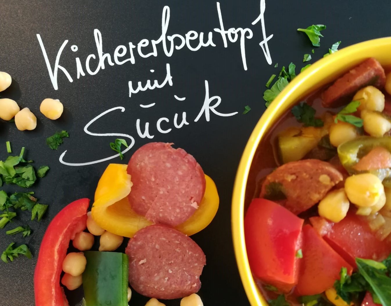 Kichererbsentopf mit Sucuk gedreht
