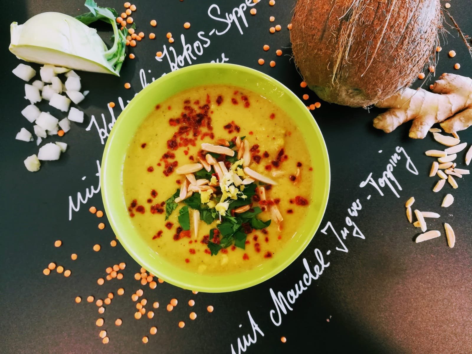 Kohlrabi-Kokossuppe