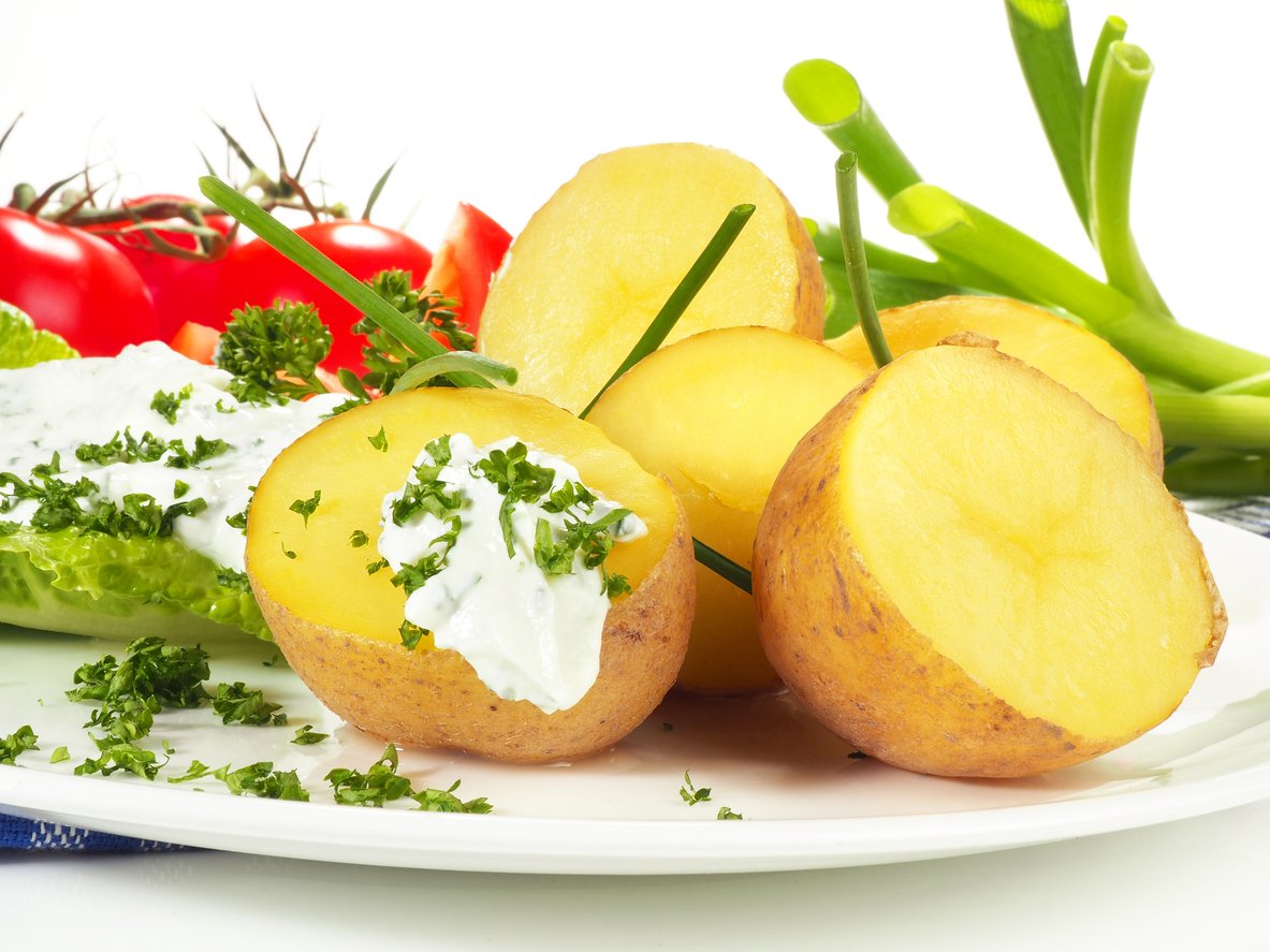 Kräterquarch mit Pellkartoffeln