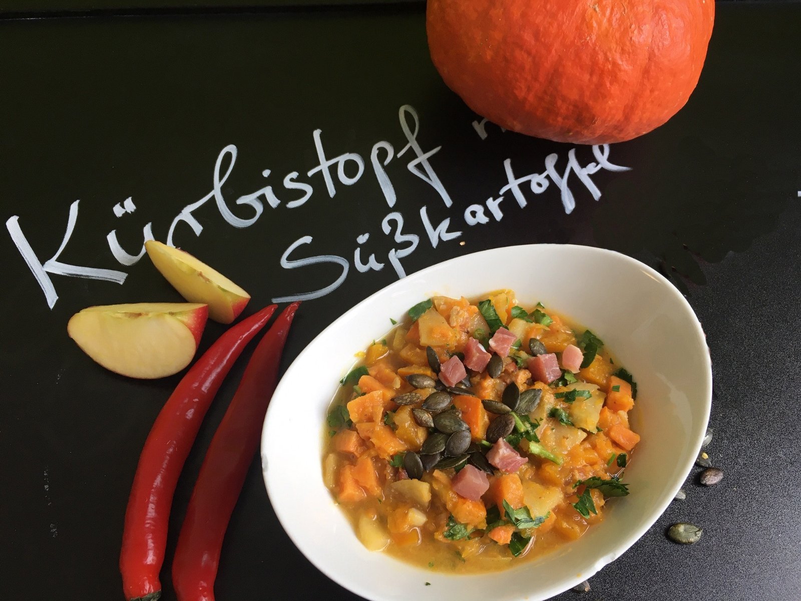 Kürbissuppe mit Süßkartoffel