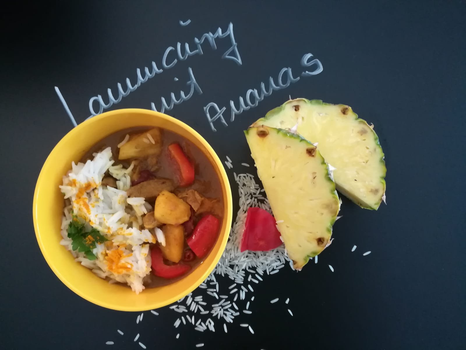 Lammcurry mit Ananas