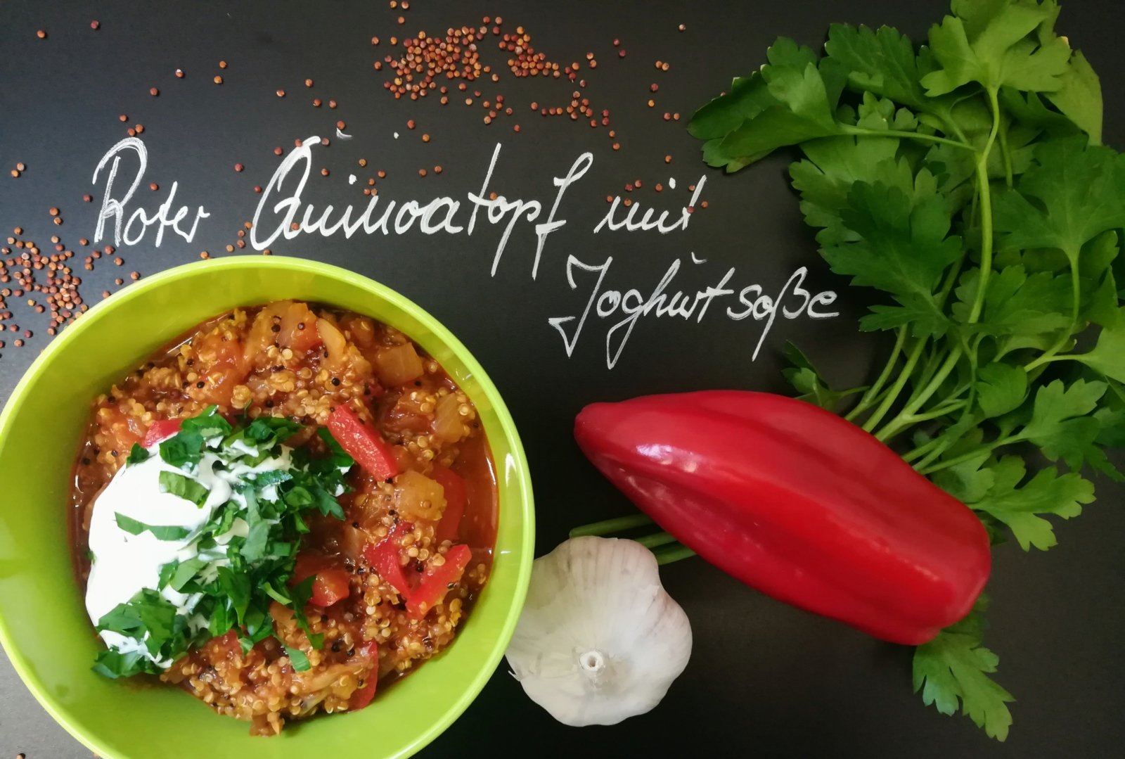 Roter Quinoatopf