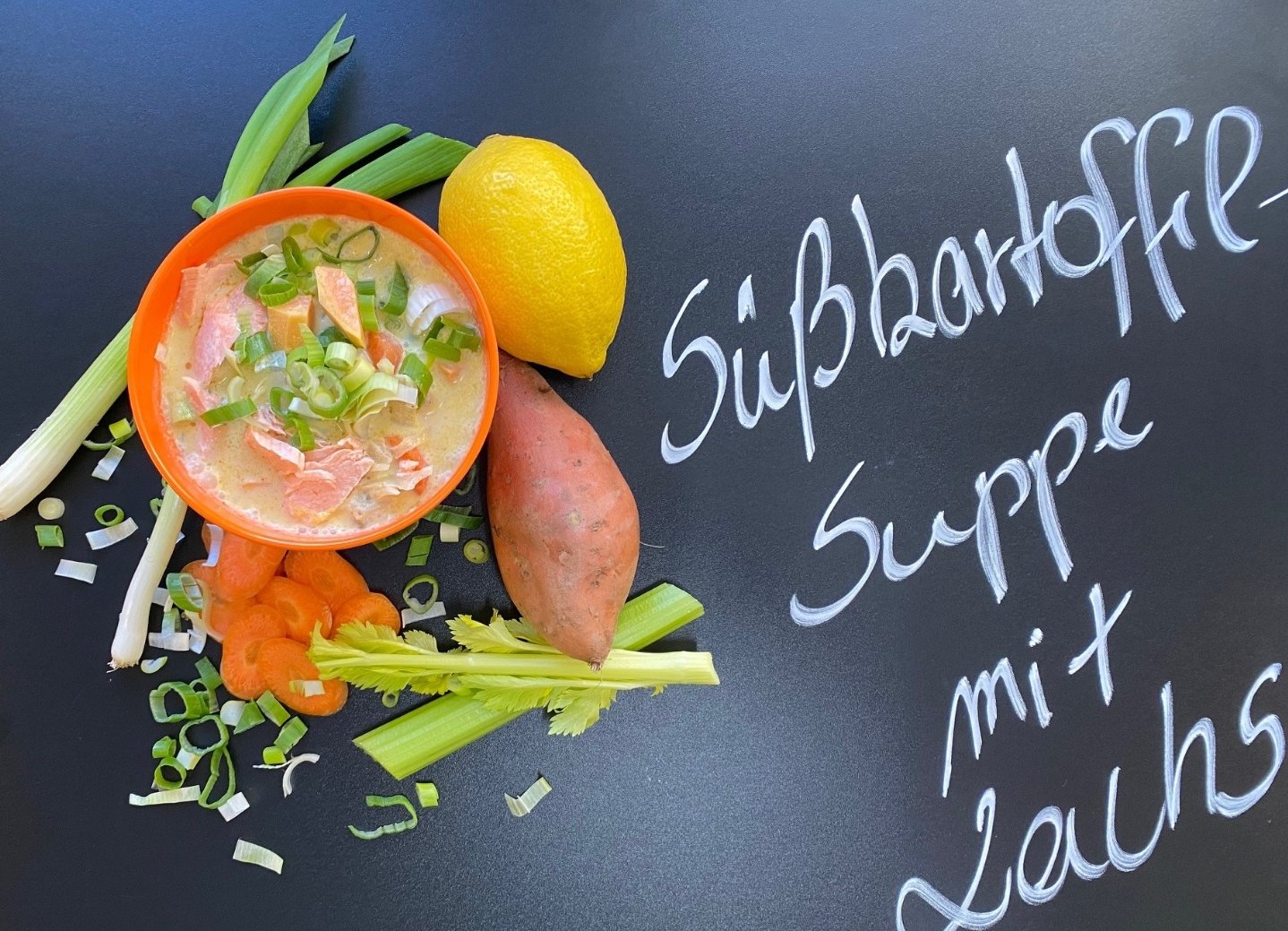 Süßkartoffel mit Lachs