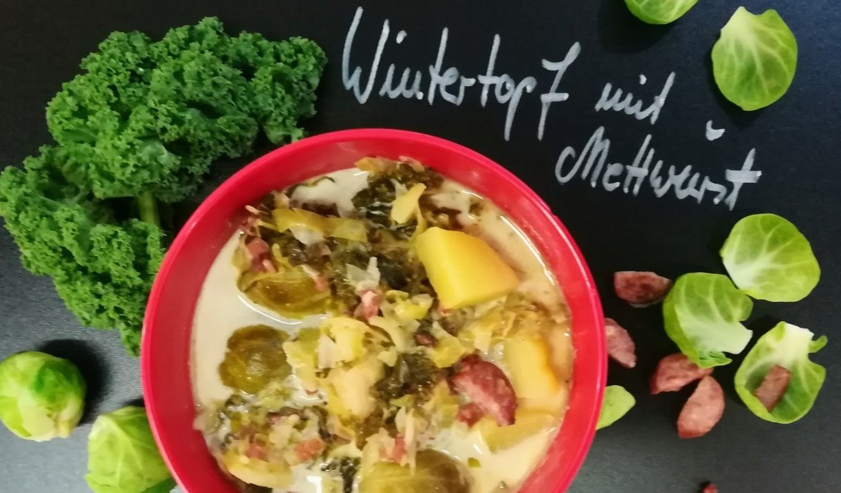 Wintertopf mit Mettwurst