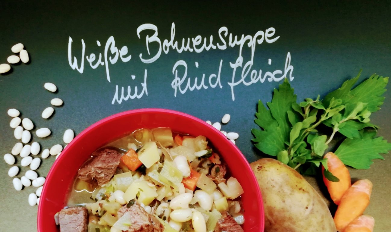 weiße Bohnen Rindfleisch